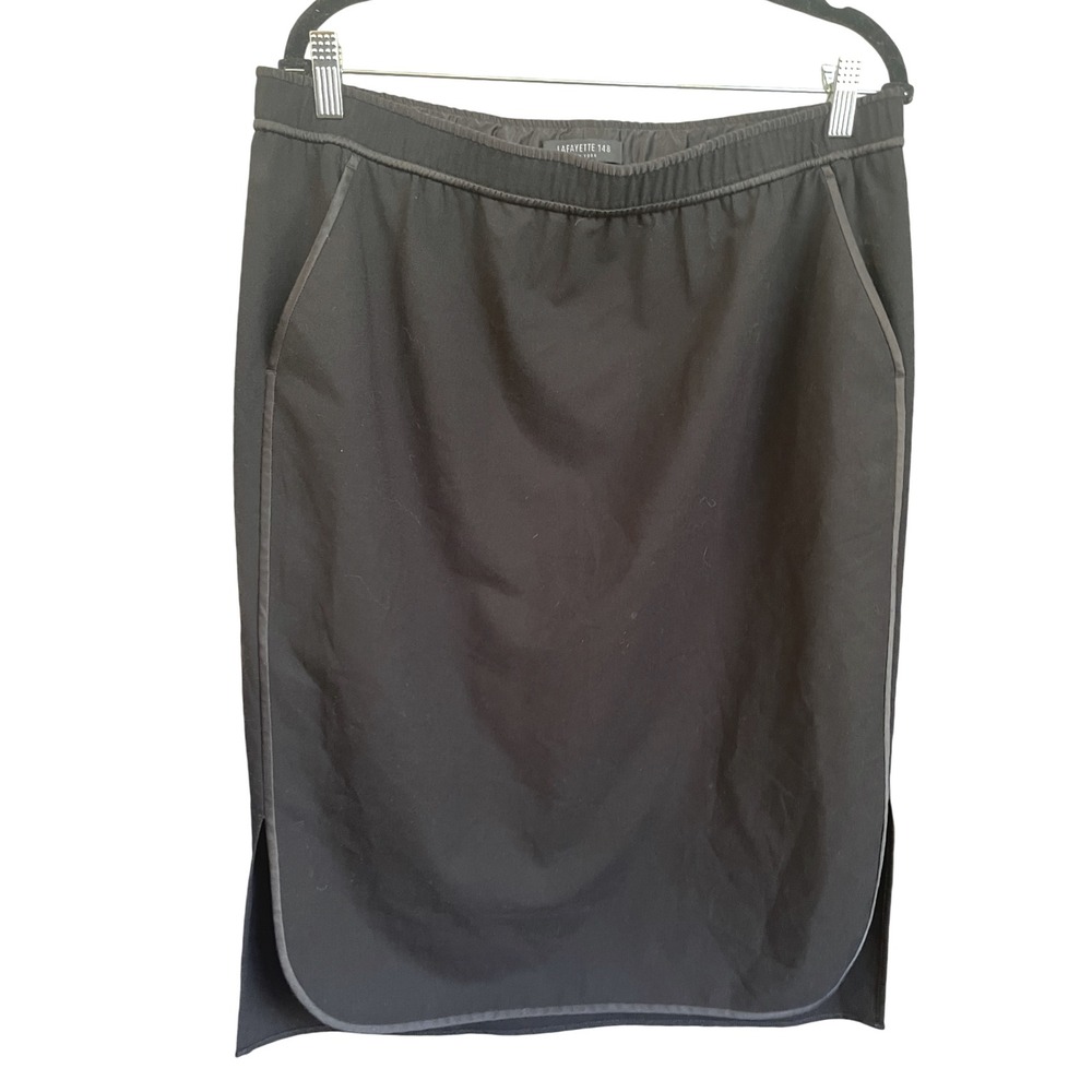 Lafayette 148 New York Black Midi Pencil Skirt‎ L